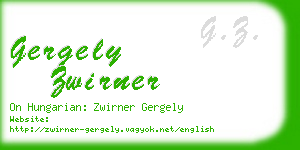 gergely zwirner business card